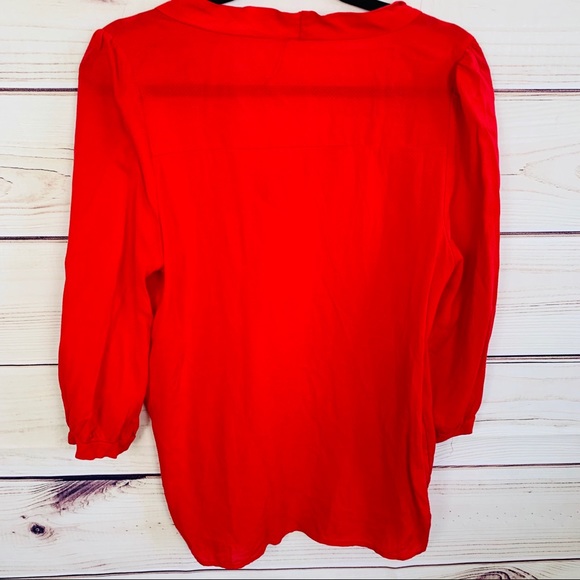 Francesca’s red bow tie blouse size medi… - Picture 2 of 5